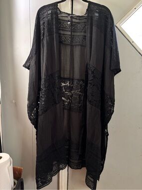 torrid Black Lace Sheer Kimono